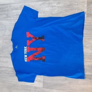 NY Tshirt Red White Blue Shortsleeve crewneck Tagless NEW YORK XL b20